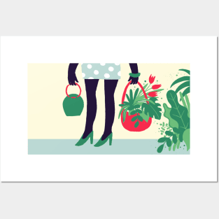 Spring Shopping Plants Posters and Art